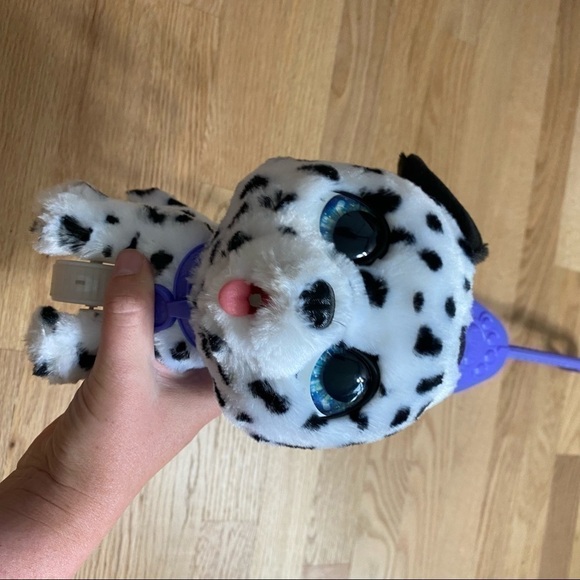 Fur Real Walking Peeing Dog Kids Toy Plush Black White - Picture 2 of 5